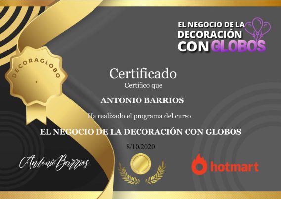 decora globo certificado